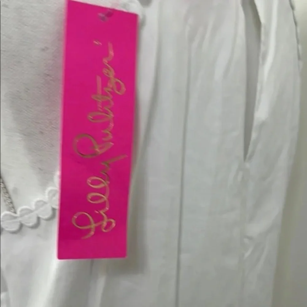 Lilly Pulitzer sz 6 Elegant White Sleeveless Dress - Picture 5 of 11